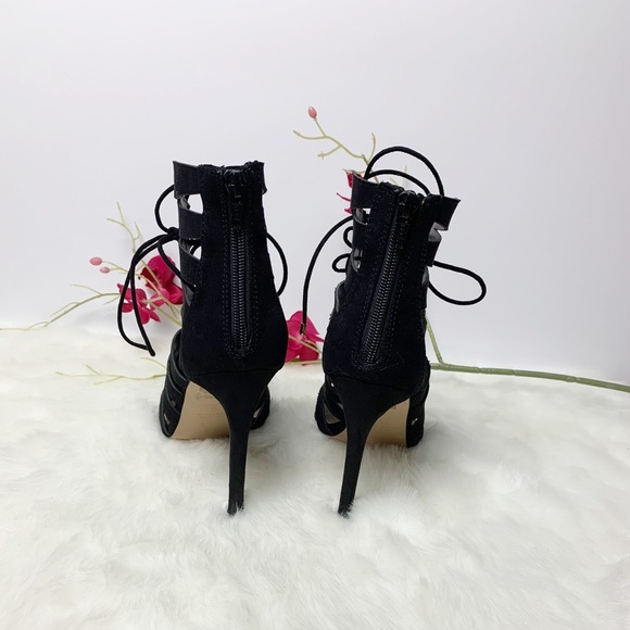 Aldo black lace up high heels size 9 - Picture 4 of 6
